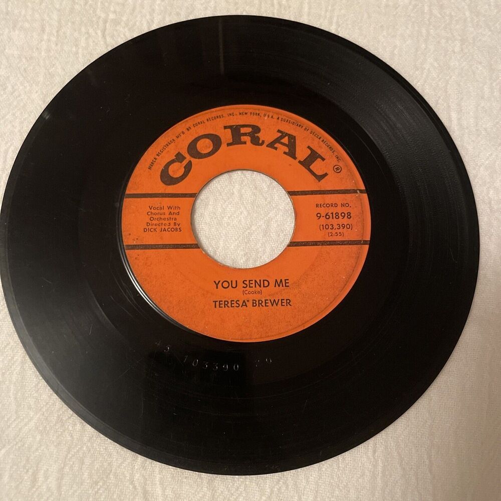 Teresa Brewer You Send Me/Would I Were 45RPM Coral Records 1957